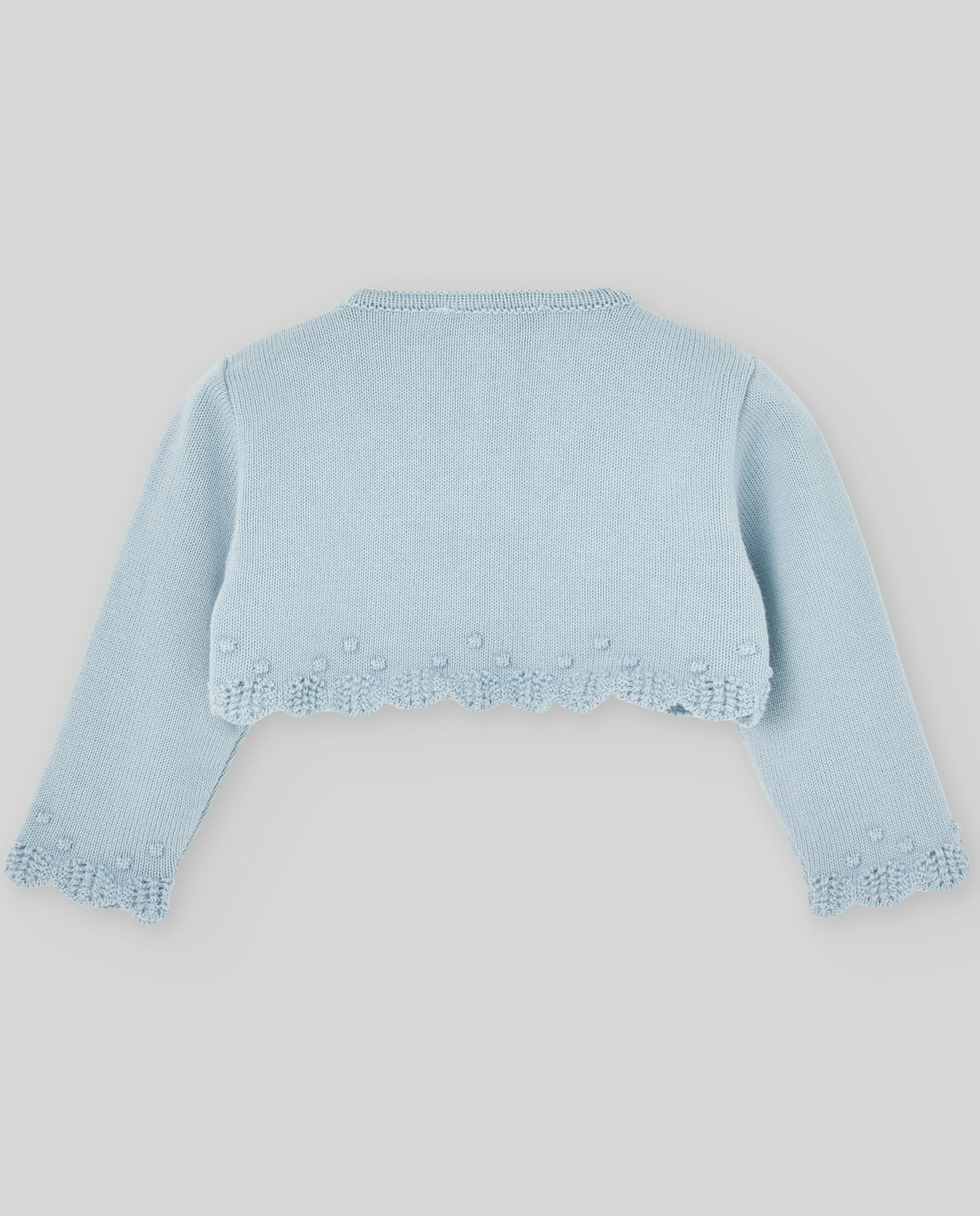 Casaco de Malha Infantil com Perfurados Coleção Alaia PAZ Rodríguez Azul-celeste-2