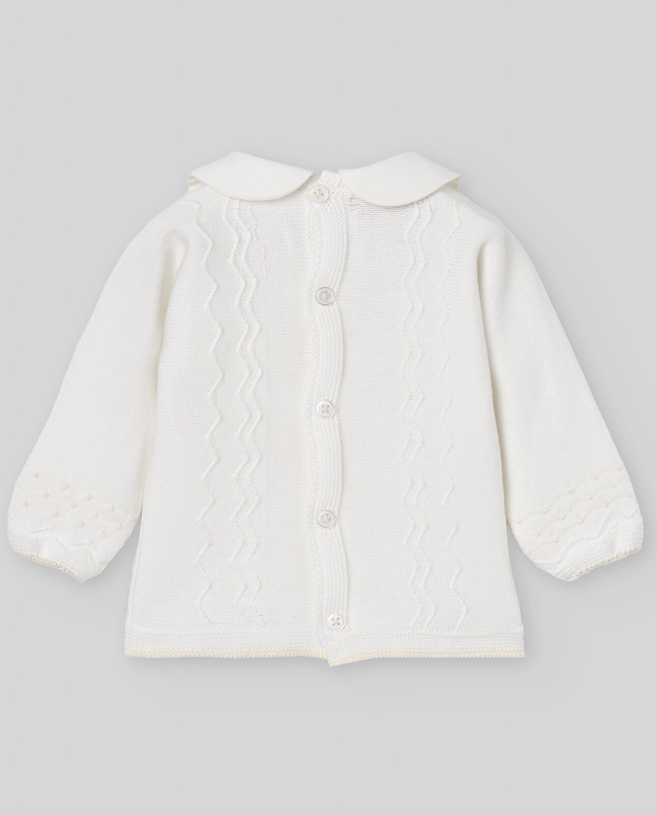 Camisola para Bebé com Gola Coleção Paz Cru-2