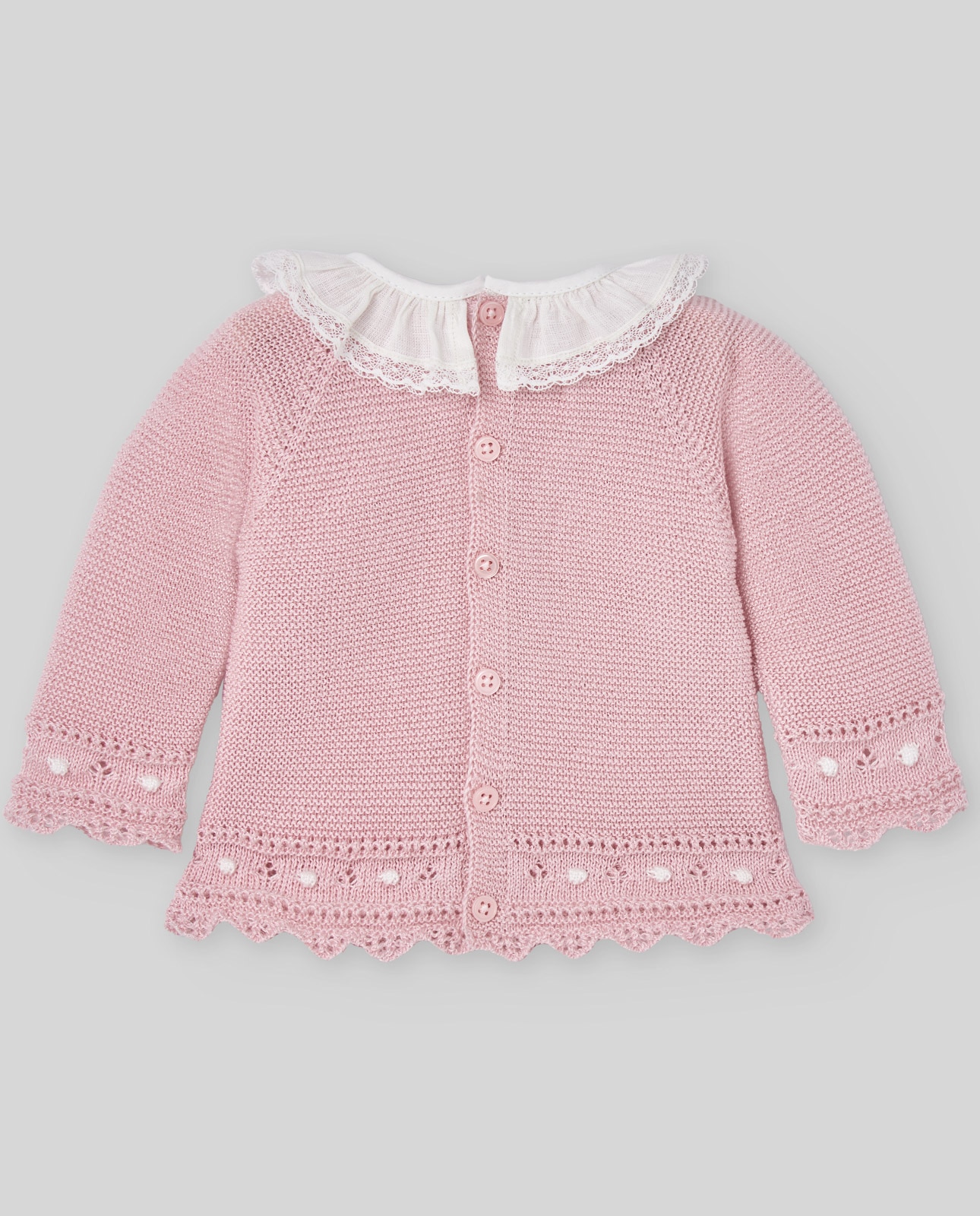 Camisola para Bebé com Folho Coleção Alegra PAZ Rodríguez Rosa-claro-2