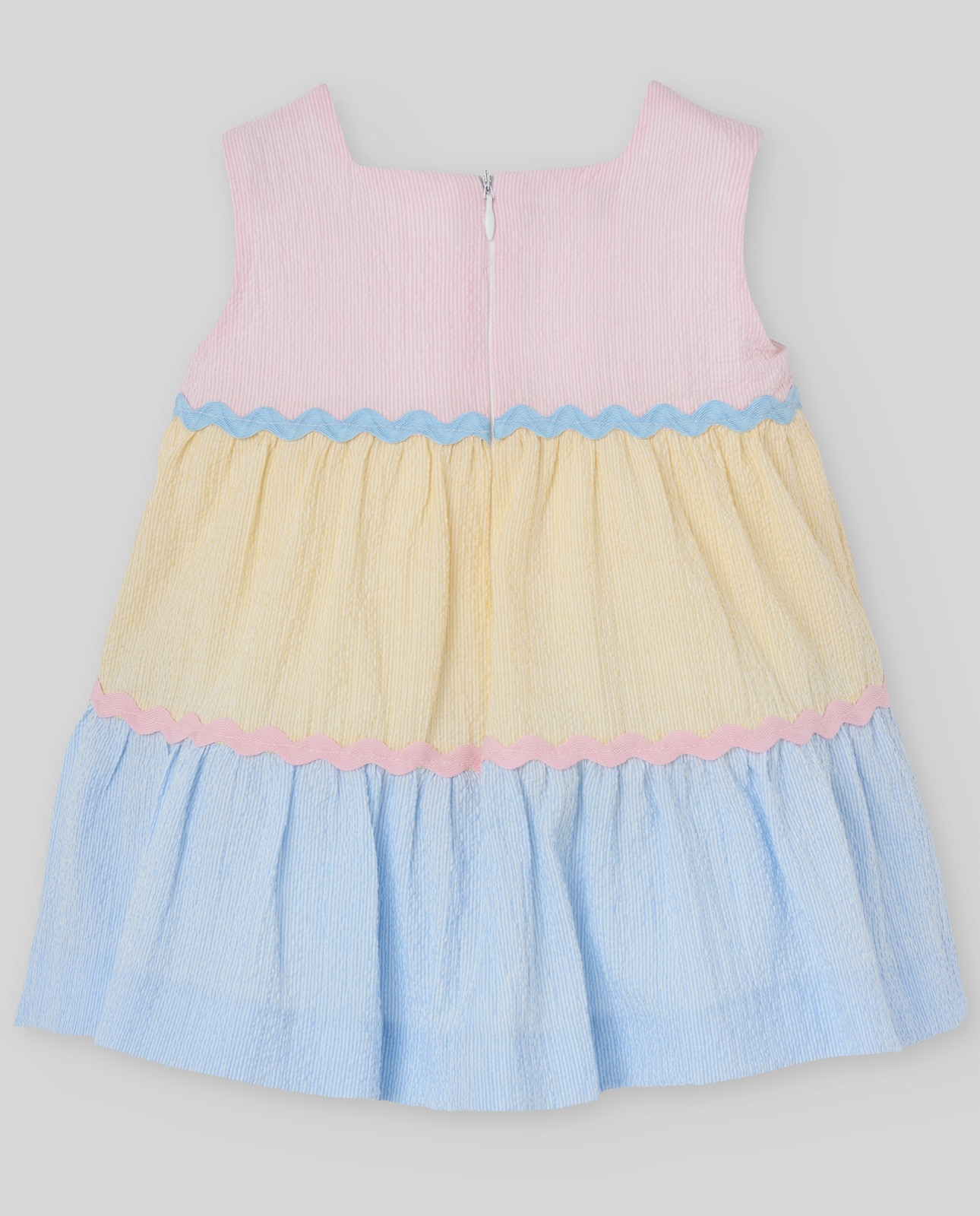 Vestido para Bebé Tricolor Coleção Candy PAZ Rodríguez Rosa-pastel-2