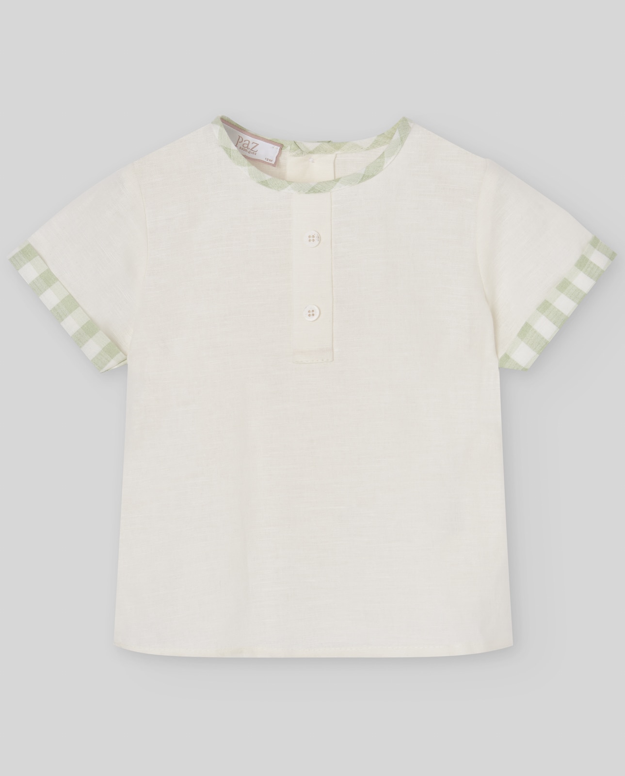 Imagem 0 de Uniforme Básico Infantil com Detalhe Aos Quadrados Pequenos Coleção Frescura