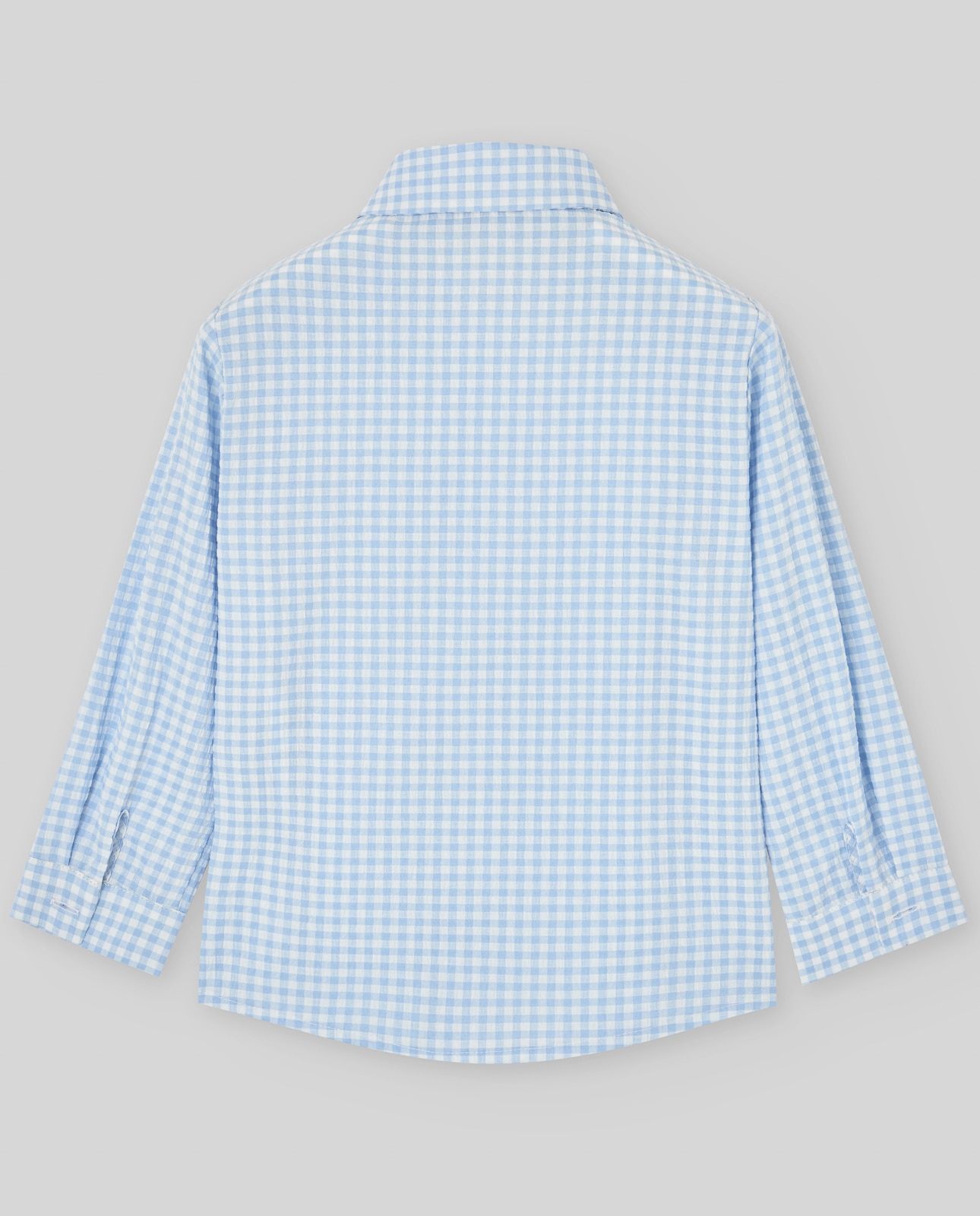 Camisa Infantil Aos Quadrados Vichy Coleção Ánade PAZ Rodríguez Azul-celeste-2