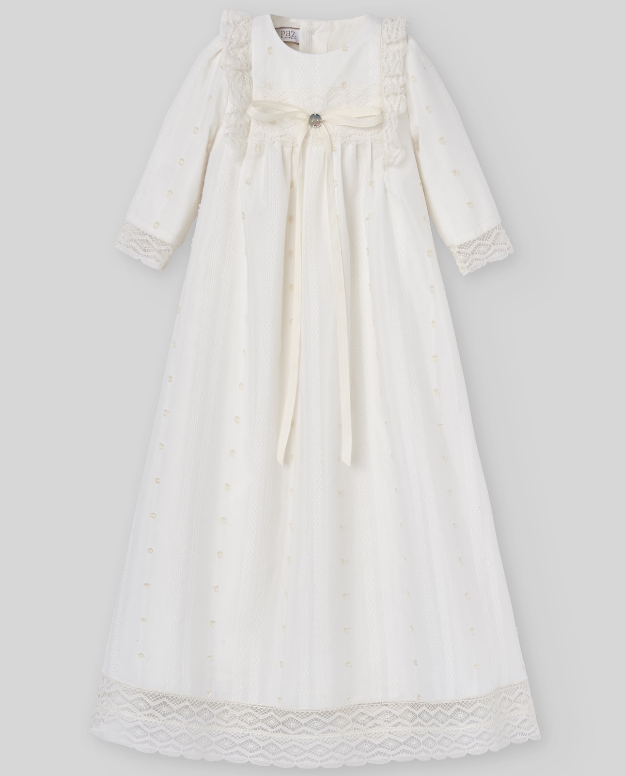 Imagem 0 de Vestido de Bebé para Batizado com Bordados e Rendas Coleção Paz