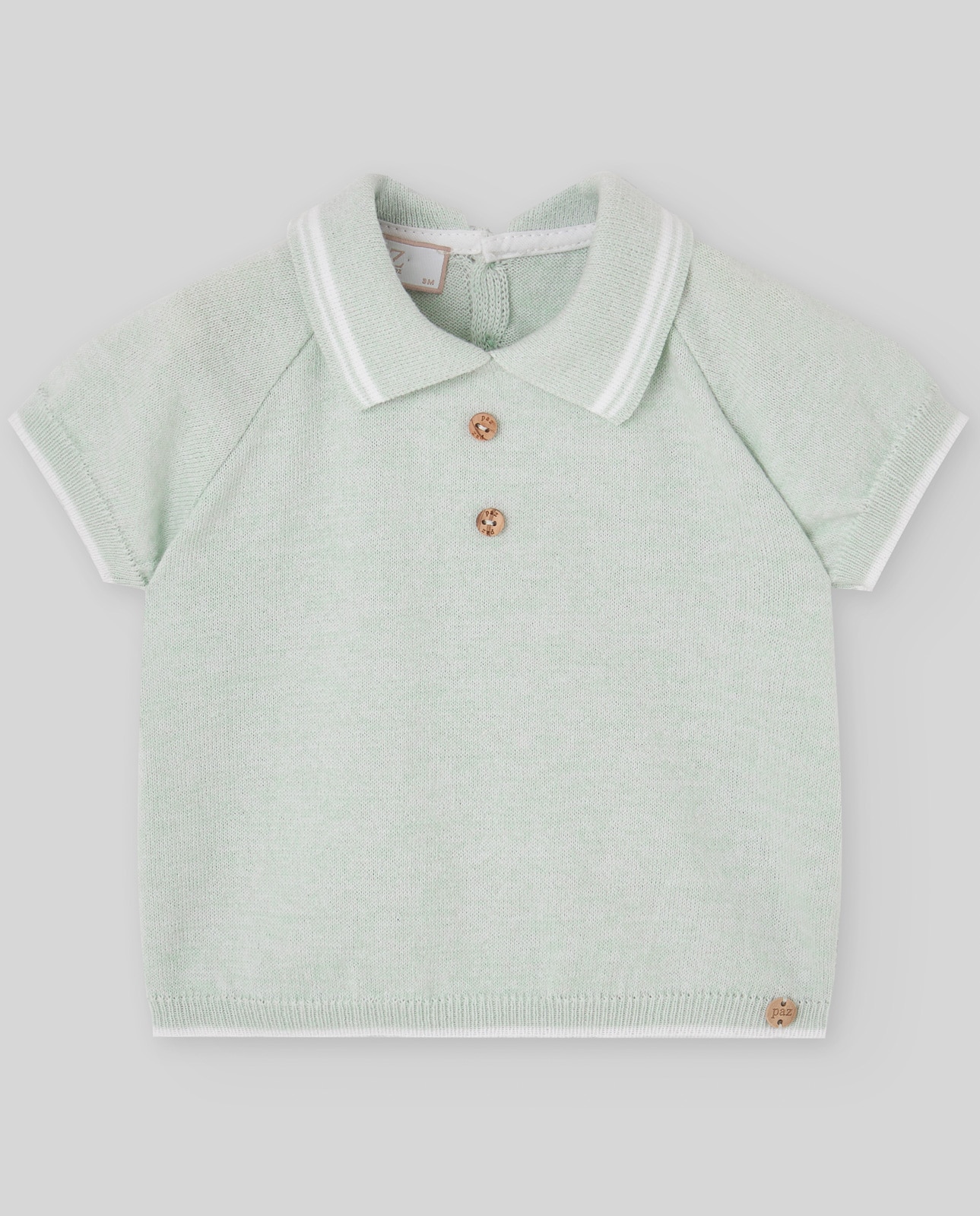 Polo para Bebé de Malha Coleção Noray PAZ Rodríguez Verde-claro-1