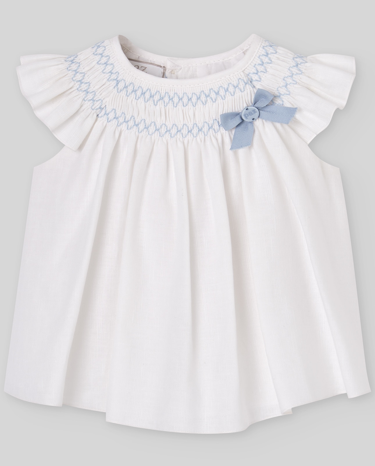 Imagem 0 de Vestido Curto para Bebé com Favo de Mel Coleção Espuma