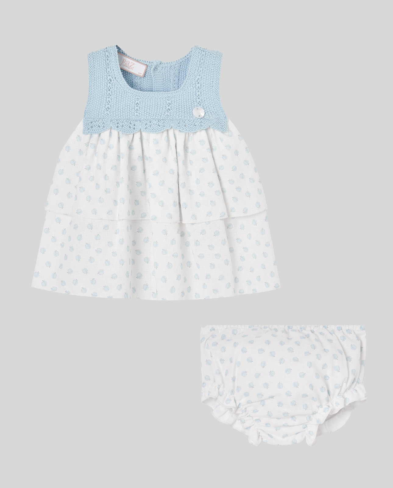 Imagem 0 de Conjunto de Vestido Curto com Cueca para Bebé Coleção Eden