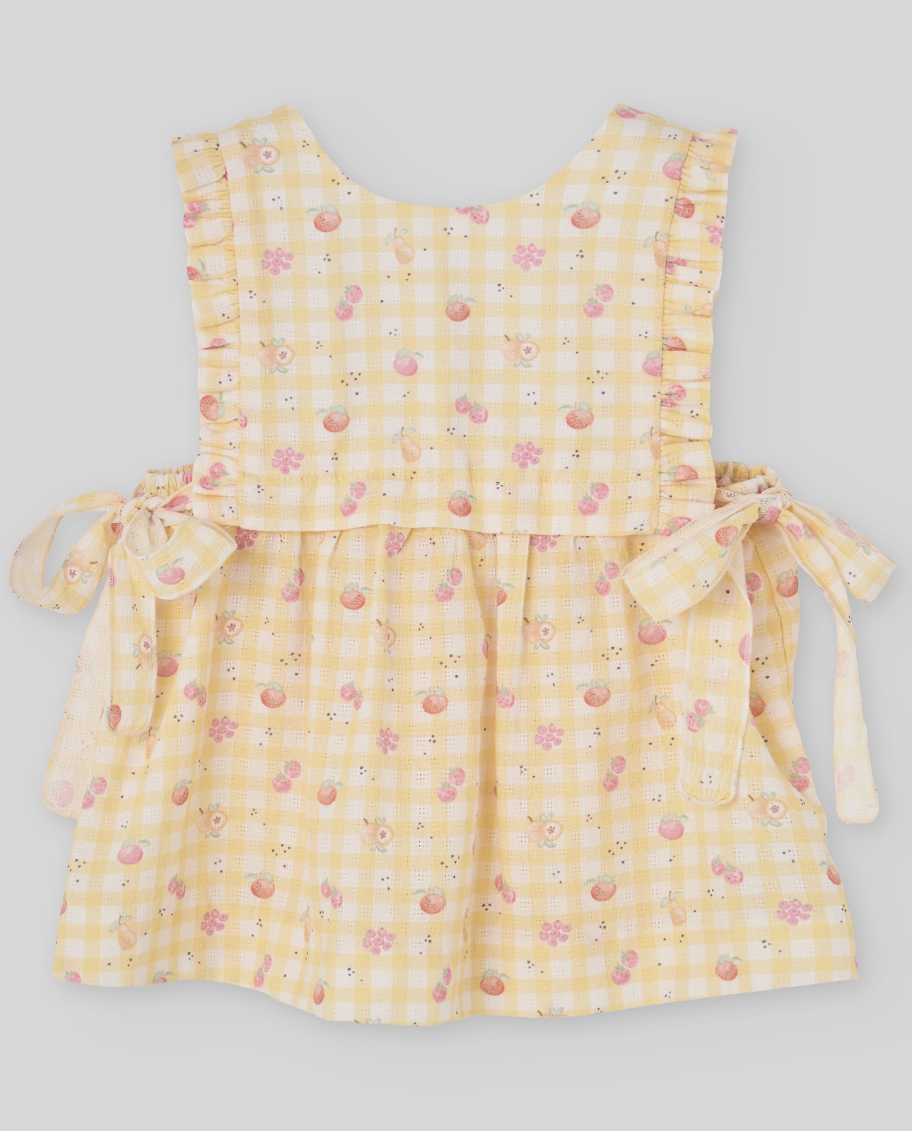 Conjunto de Vestido Curto com Cueca para Bebé Coleção Frutitas PAZ Rodríguez Amarelo-2