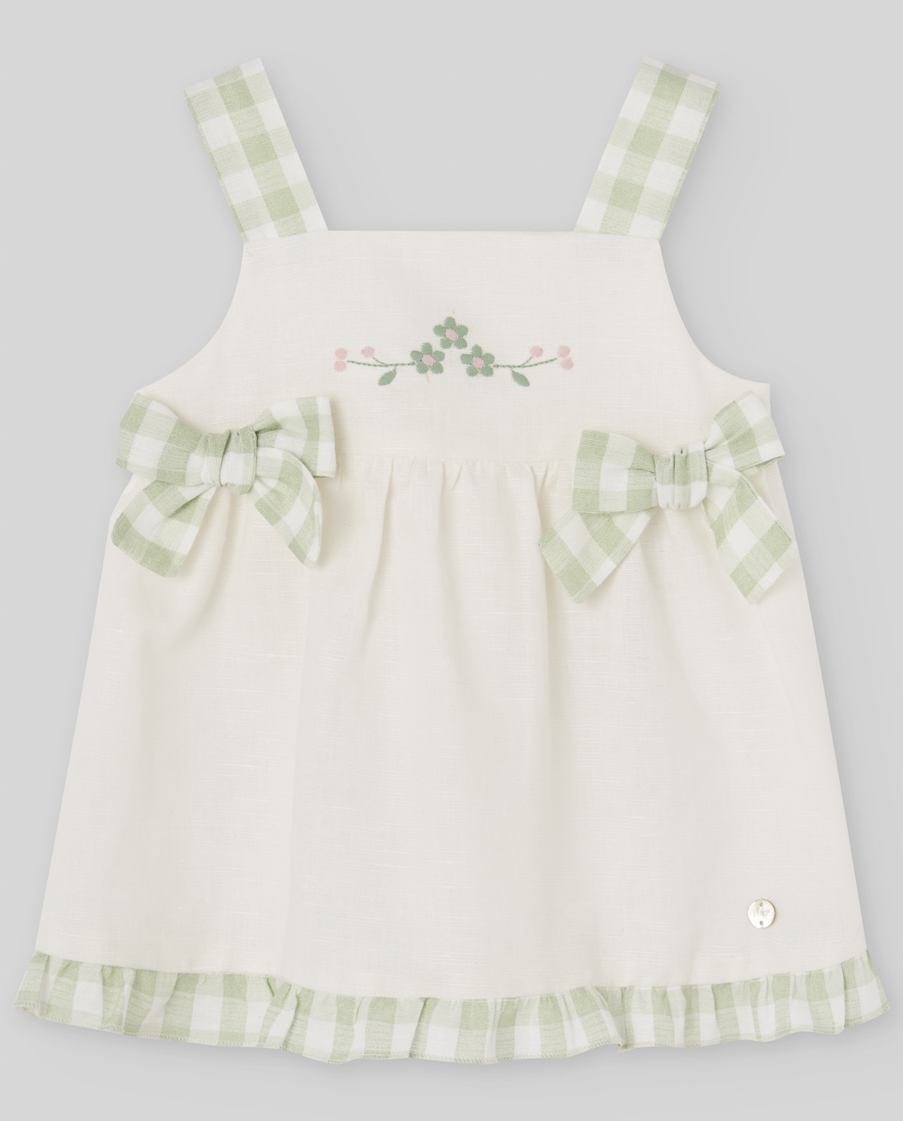 Conjunto de Vestido Curto com Cueca para Bebé Coleção Frescura PAZ Rodríguez Cru-2
