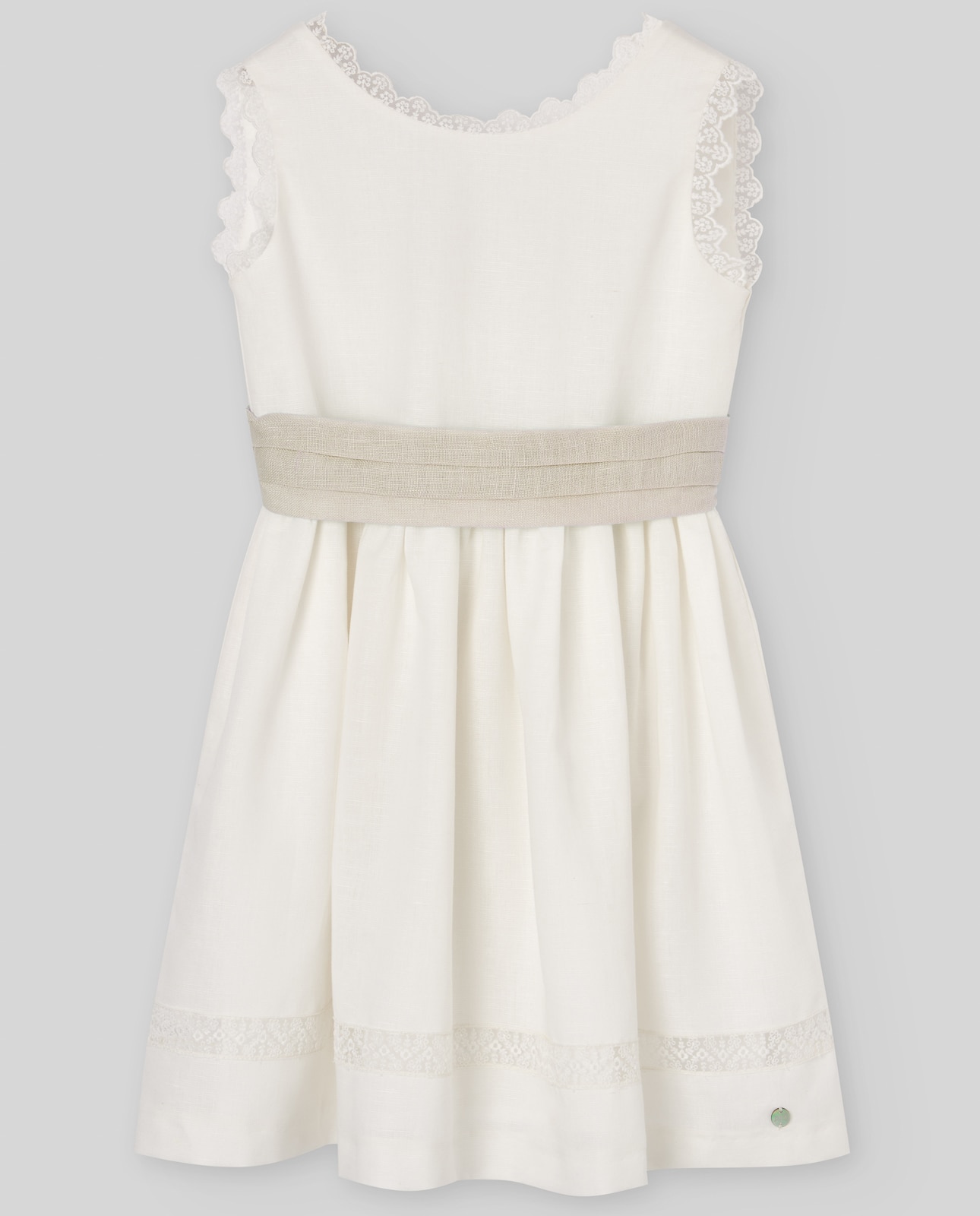 Imagem 0 de Vestido Infantil com Tira de Linho Coleção Cerimónia