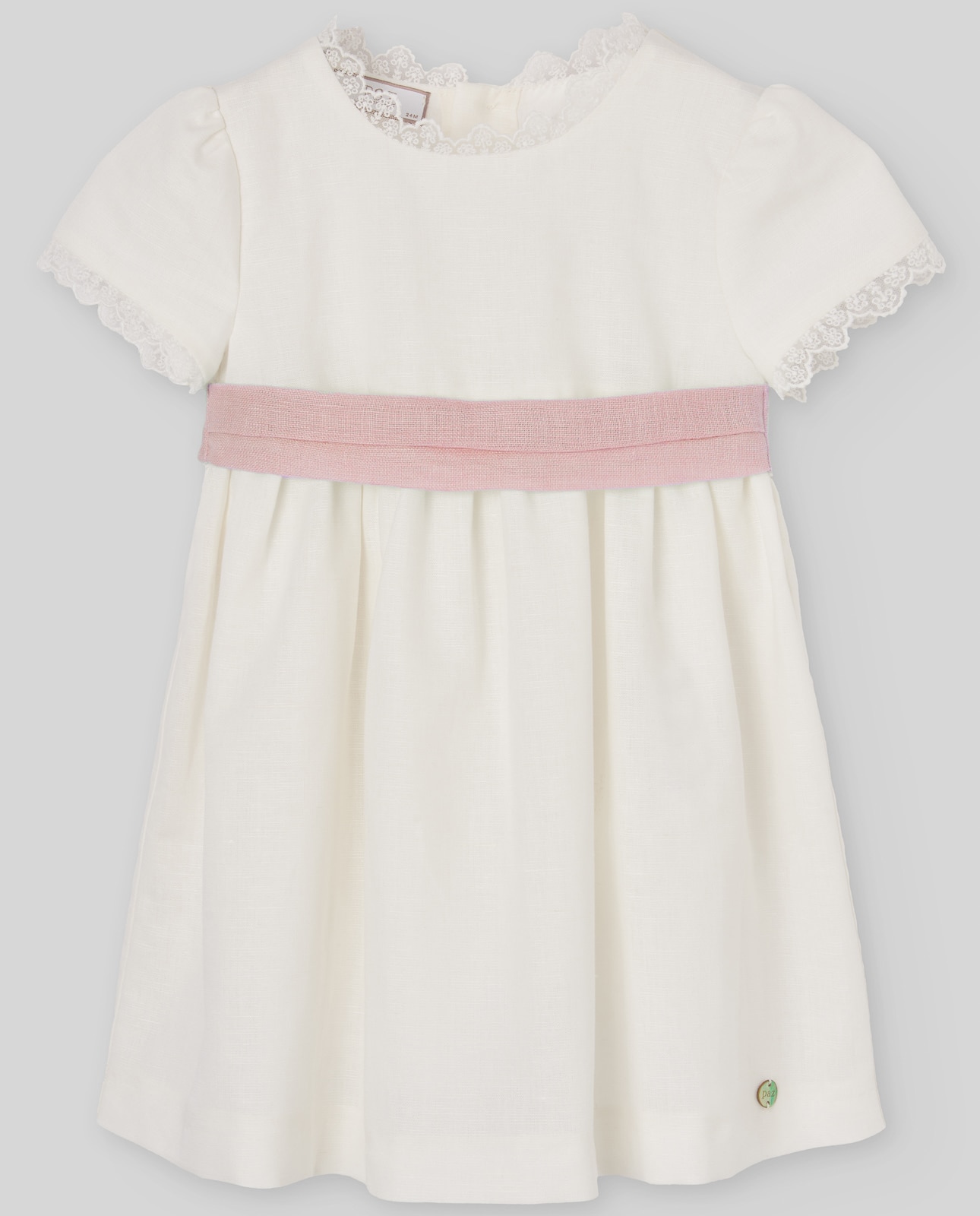 Imagem 0 de Vestido Infantil com Tira de Linho Coleção Cerimónia