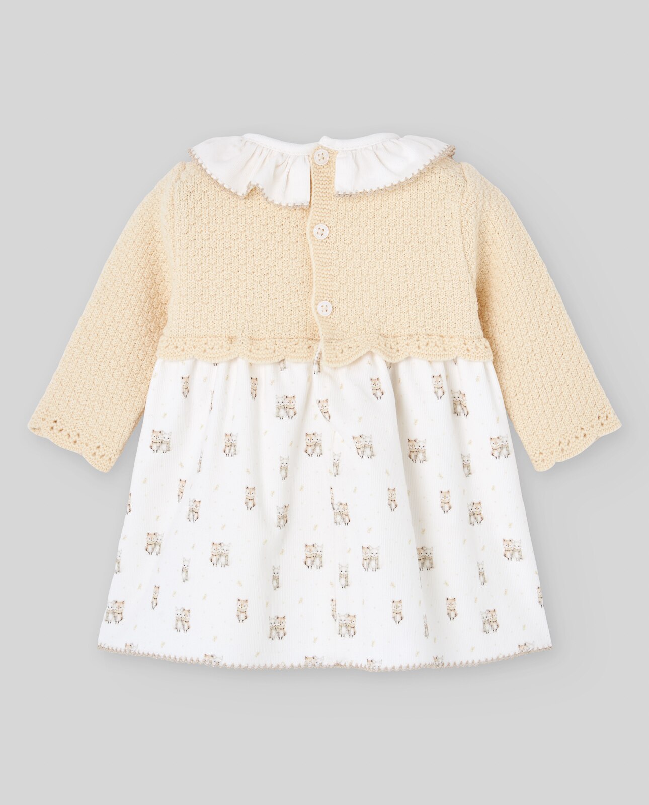 Vestido para Bebé Coleção Mel PAZ Rodríguez Creme-2
