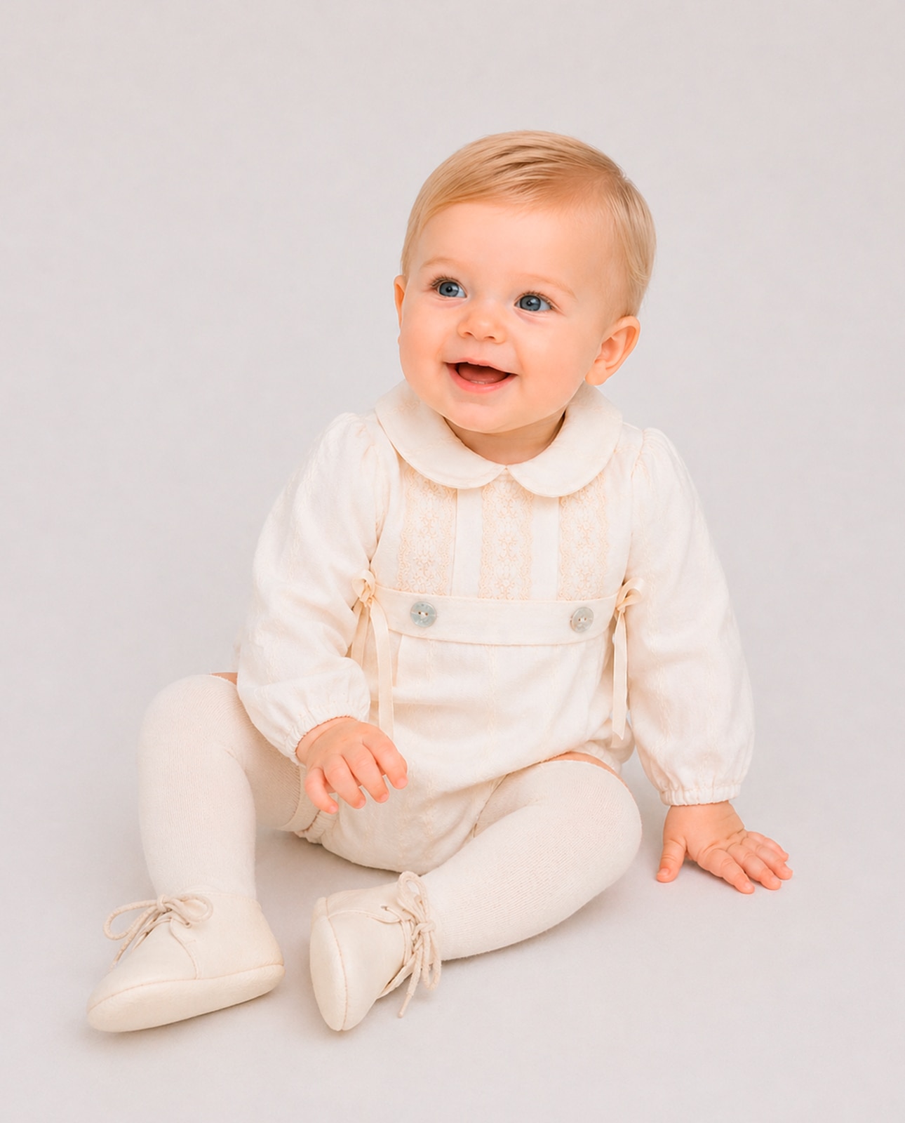 Babygrow para Bebé Coleção Lúa PAZ Rodríguez Cru-3