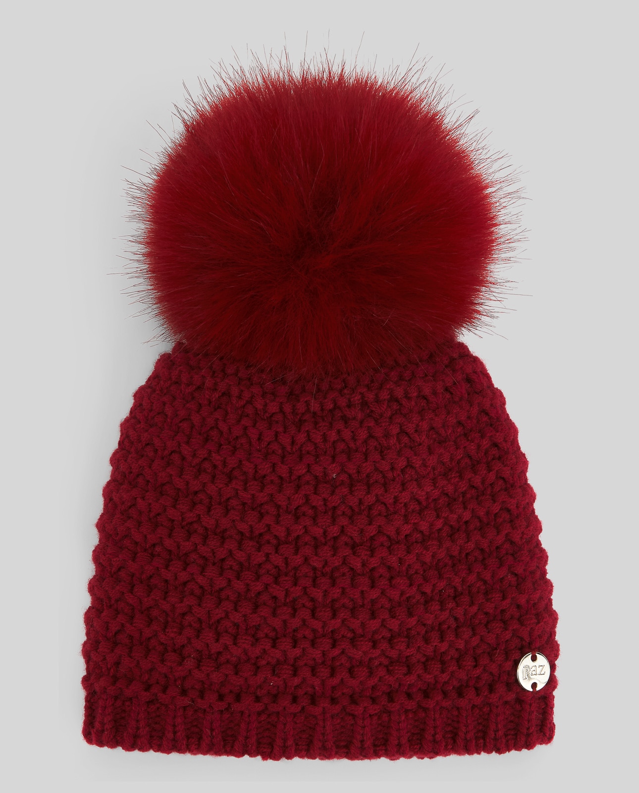 Gorro para Bebé com Pompom de Pelo Coleção Esencial Vermelho-1
