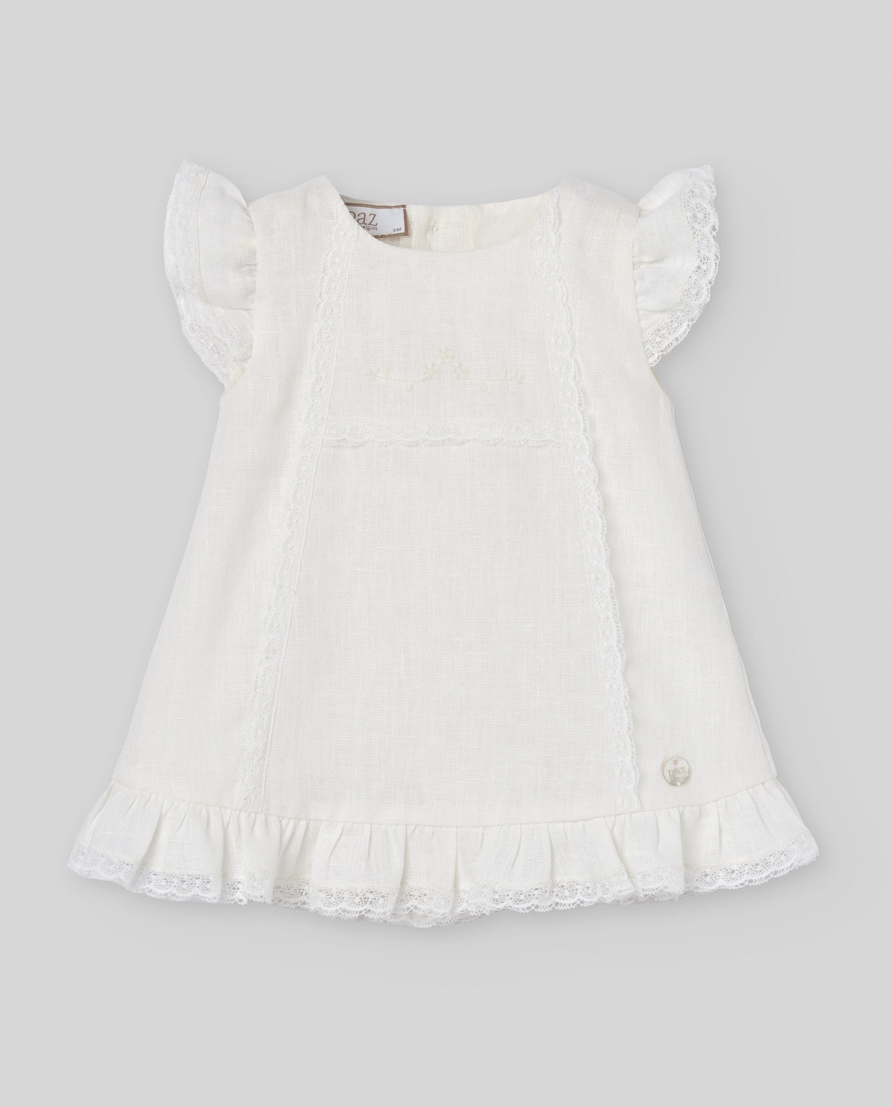 Imagem 0 de Vestido para Bebé em Linho com Bordado Floral Coleção Alegra