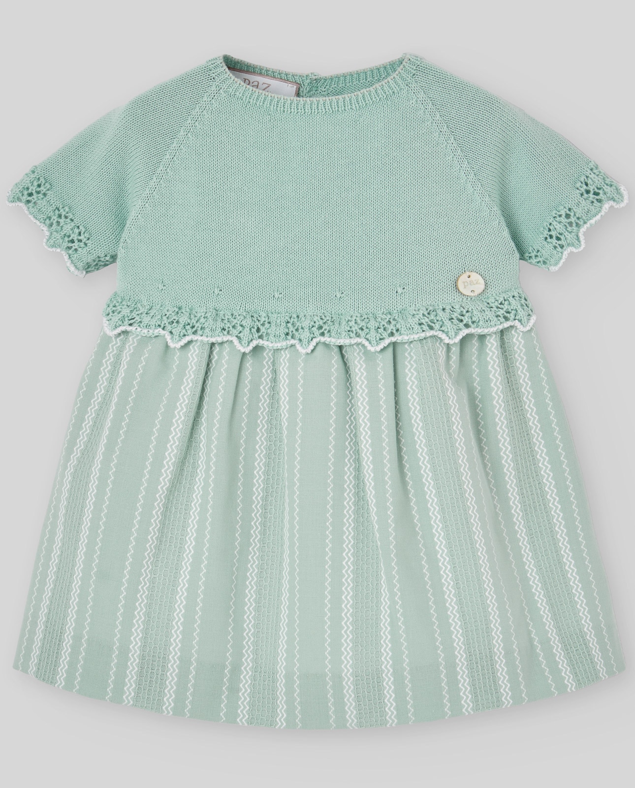 Imagem 0 de Vestido para Bebé com Malha e Tecido Coleção Cauce