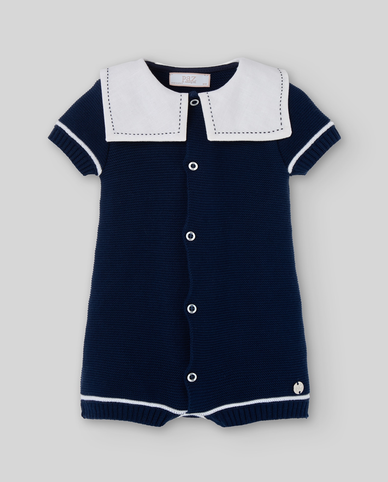 Babygrow para Bebé com Design Marinheiro Coleção Eslora PAZ Rodríguez Azul-marinho / Rosa-1