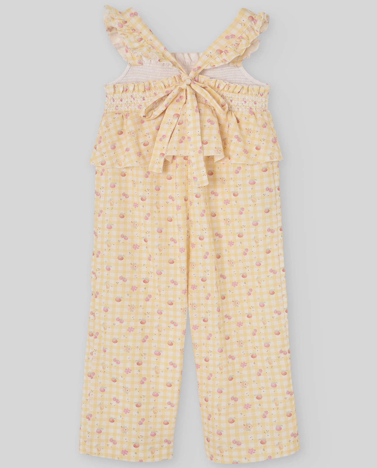 Macacão Infantil com Favo de Mel Coleção Frutitas Amarelo-2