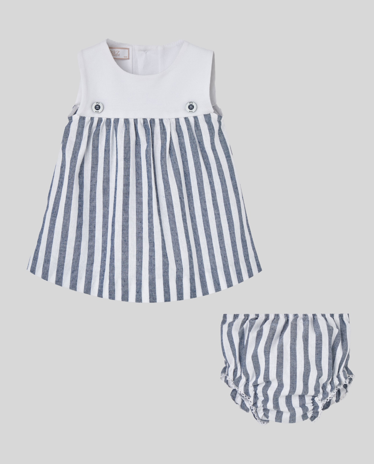 Imagem 0 de Conjunto de Vestido Curto com Cueca para Bebé Coleção Eslora