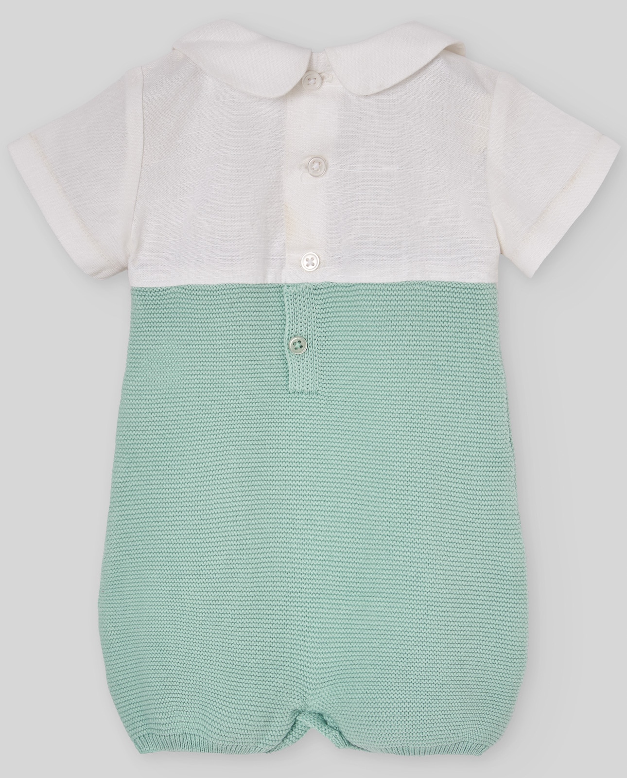 Babygrow para Bebé de Malha e Tecido Coleção Cauce Verde Água-2