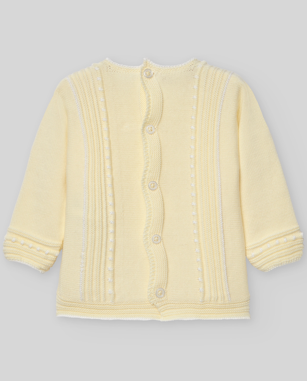 Camisola para Bebé com Malha Trabalhada Coleção Albor PAZ Rodríguez Amarelo-2