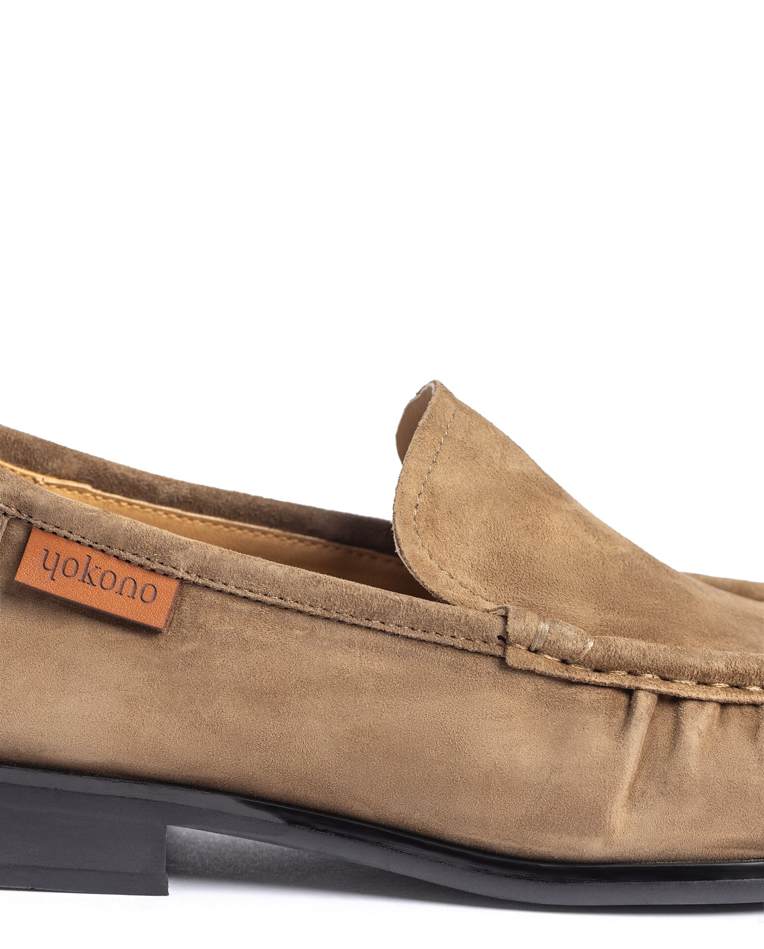 Mocassins Rasos de Pele Castanho-5