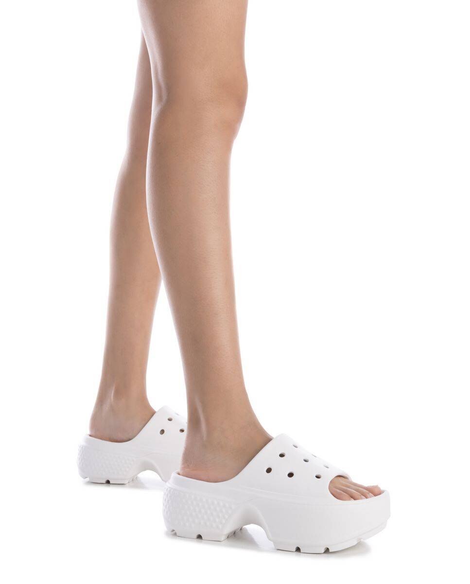 Chinelos de Borracha com Peito Do Pé Largo Branco-2