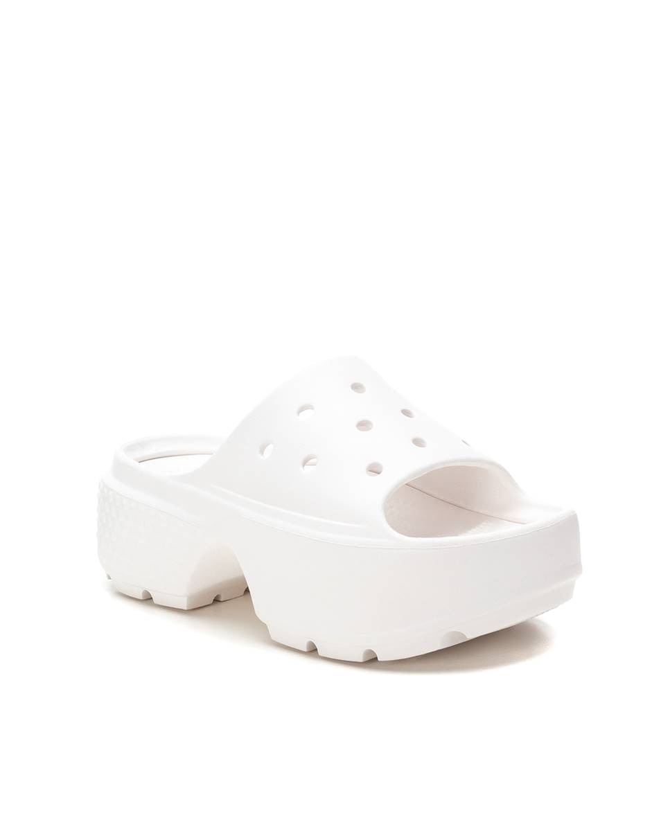 Chinelos de Borracha com Peito Do Pé Largo Branco-3