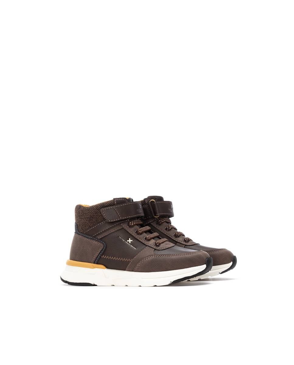 Botins Infantil com Atacadores Xti Castanho-4