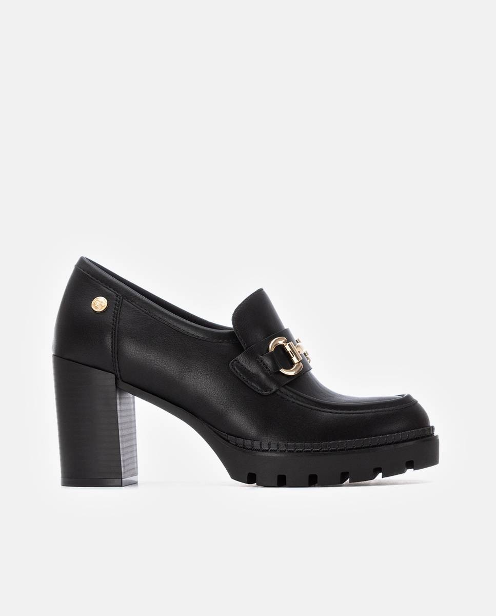Mocassins com Tacão Preto-1