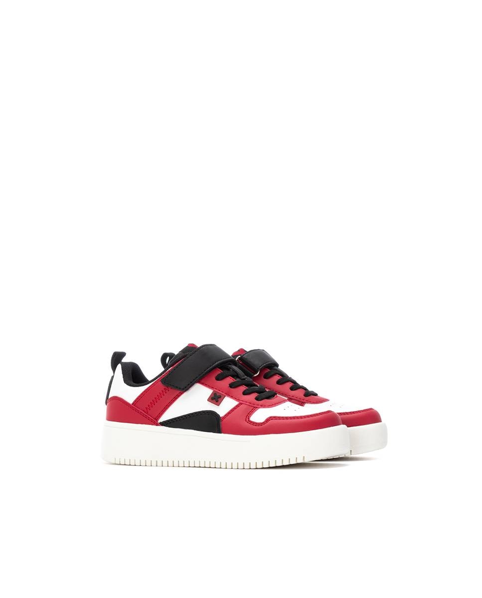 Sapatilha Infantil com Atacadores Vermelho-4