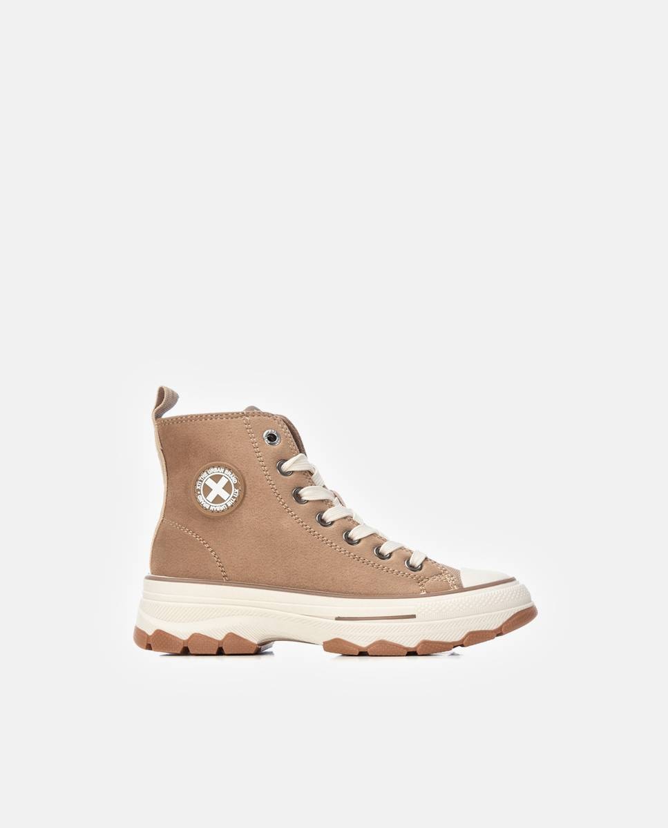 Botins com Fecho Zip Xti Castanho-1