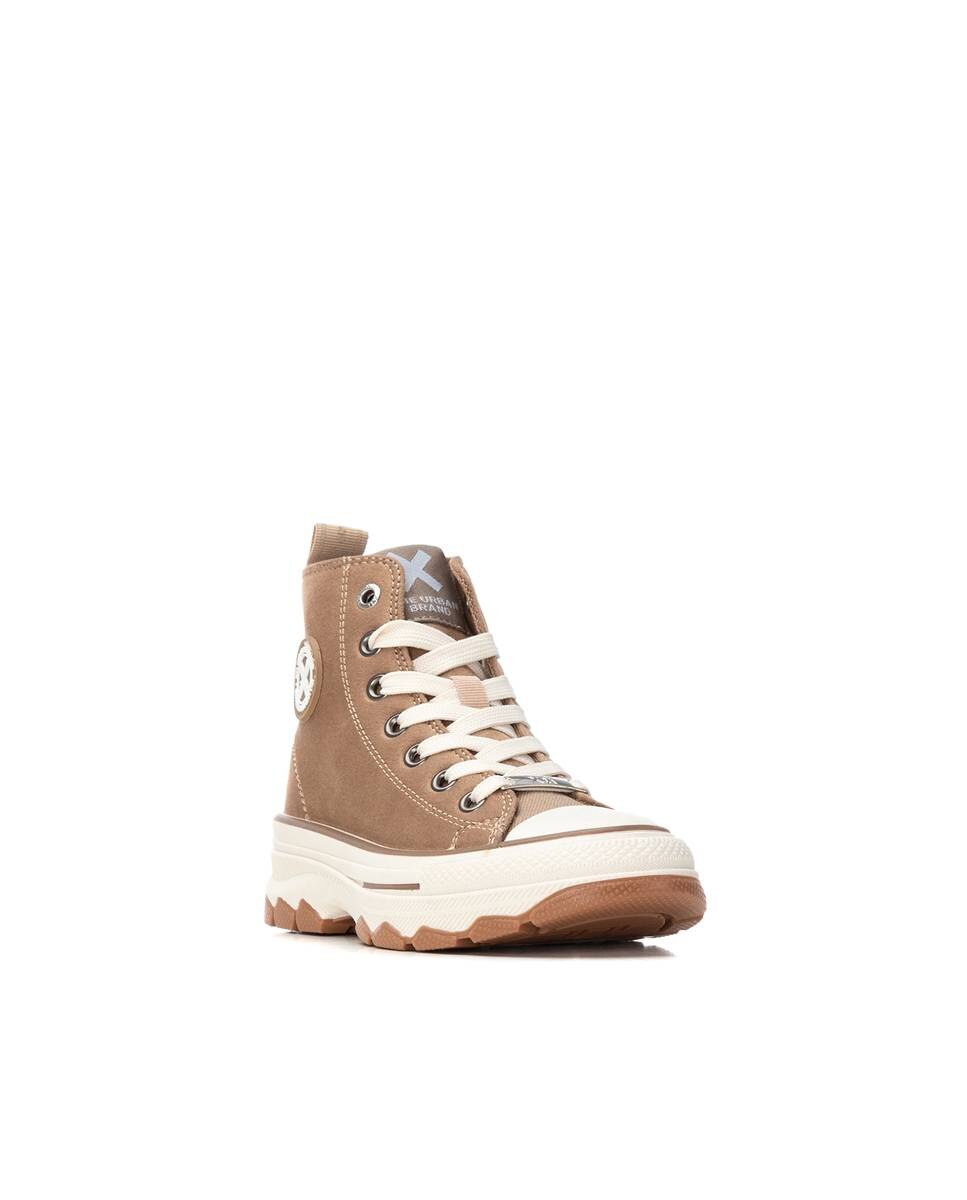 Botins com Fecho Zip Xti Castanho-2