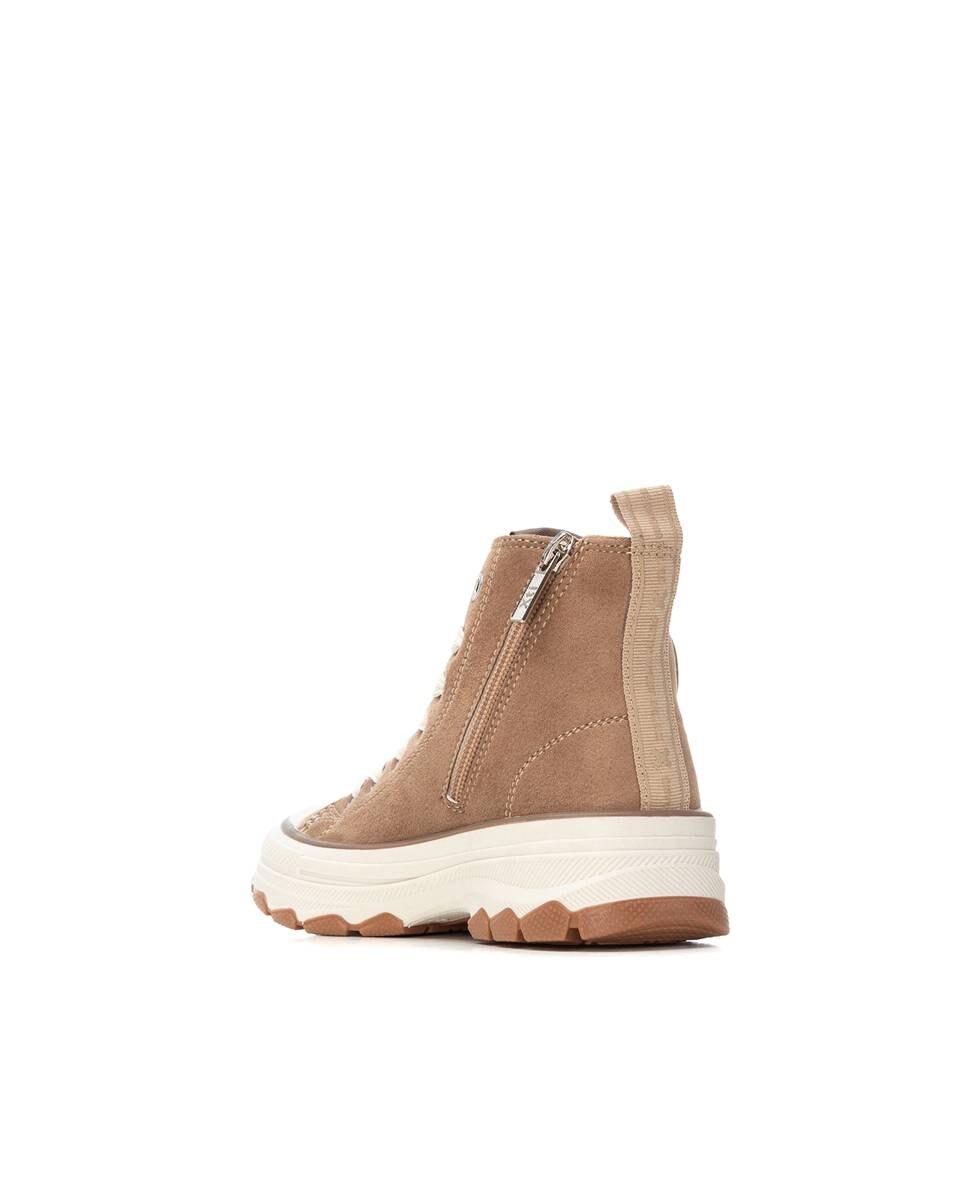 Botins com Fecho Zip Xti Castanho-3