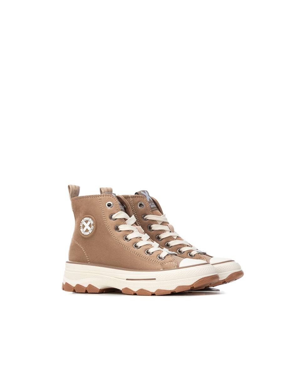 Botins com Fecho Zip Xti Castanho-4