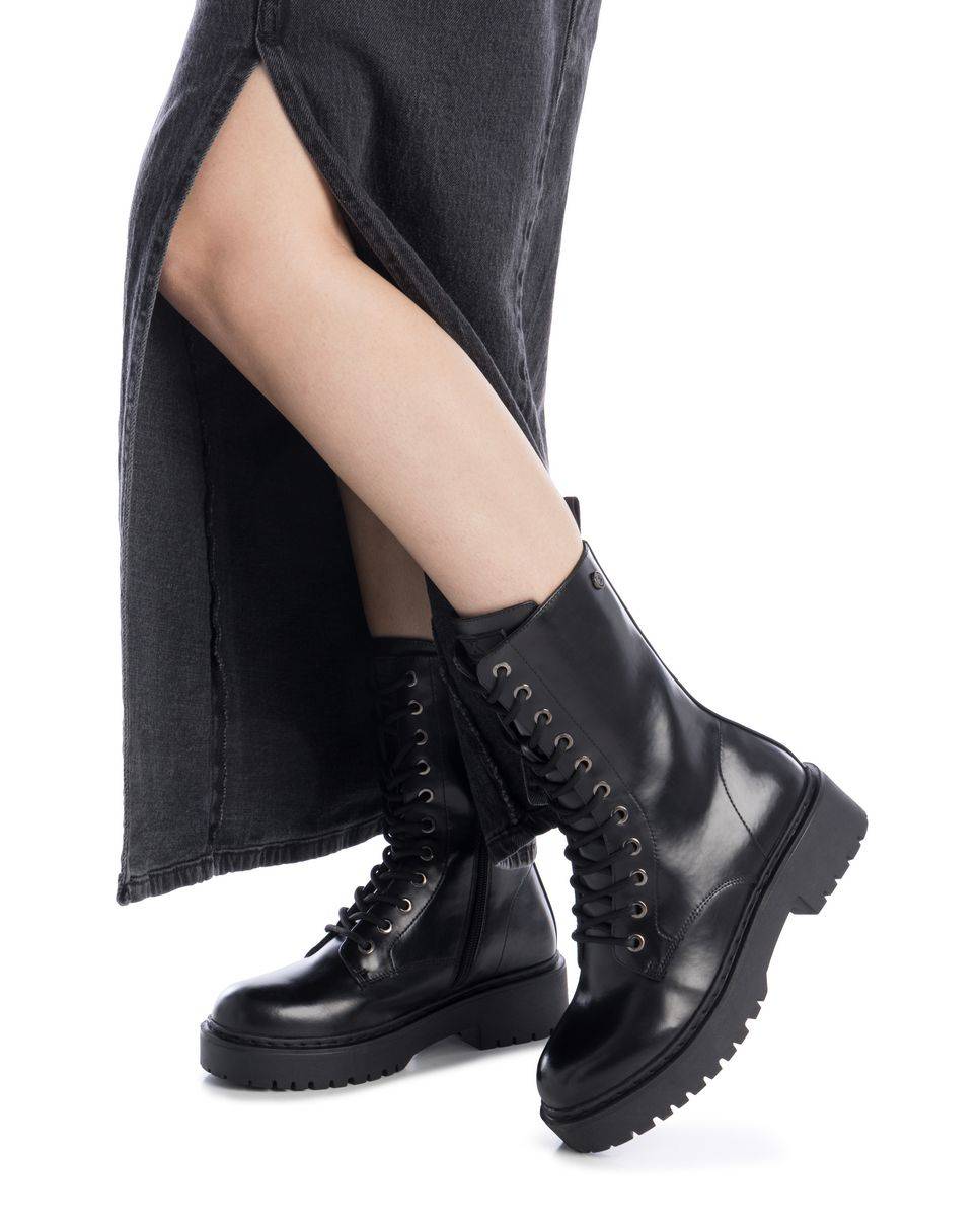 Botins Militares com Fecho Zip Preto-2