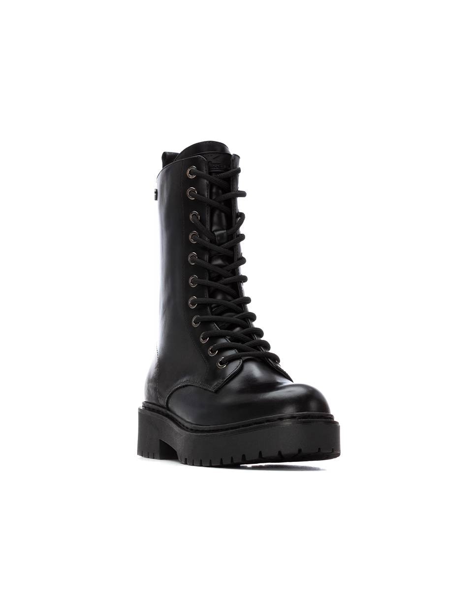 Botins Militares com Fecho Zip Preto-3