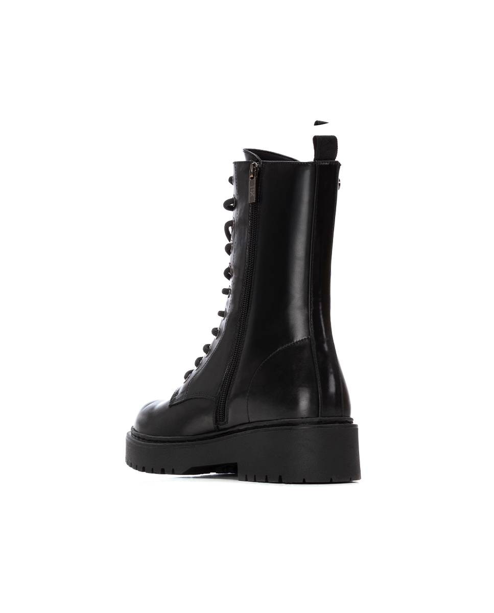 Botins Militares com Fecho Zip Preto-4