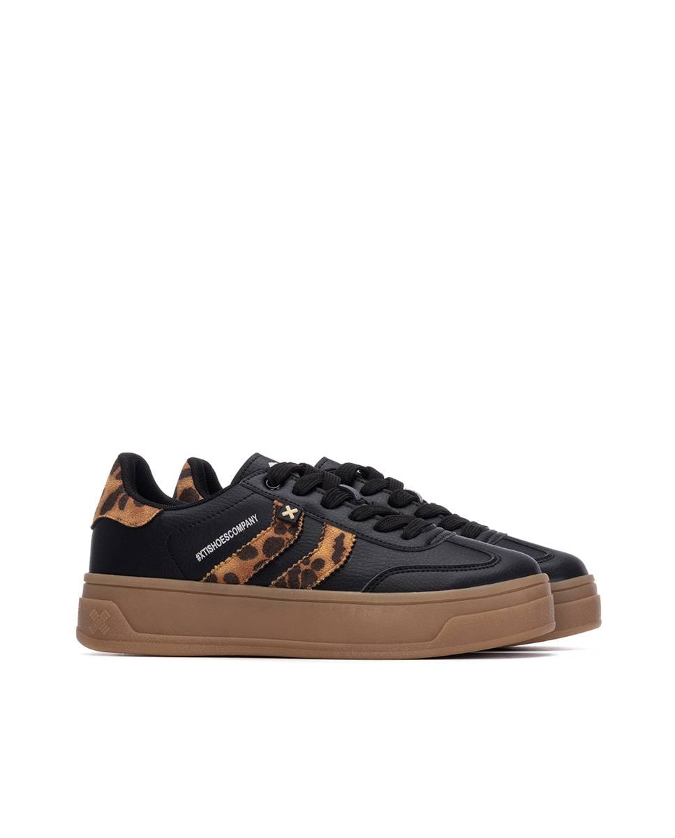 Sapatilhas Urbanas com Atacadores e Sola Dupla de Borracha Preto-5