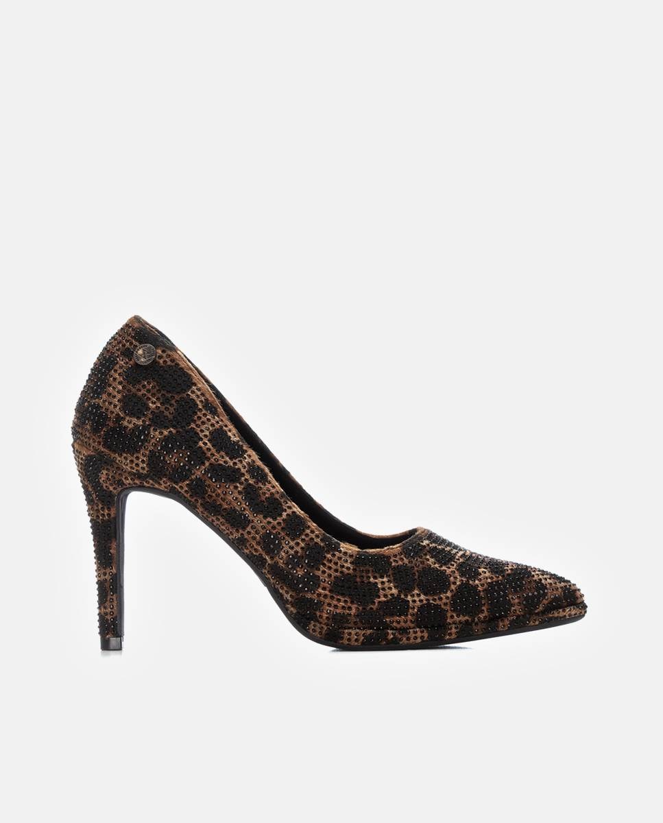 Imagem 0 de Sapatos de Salto com Tacão Alto e Glitter Decorativo