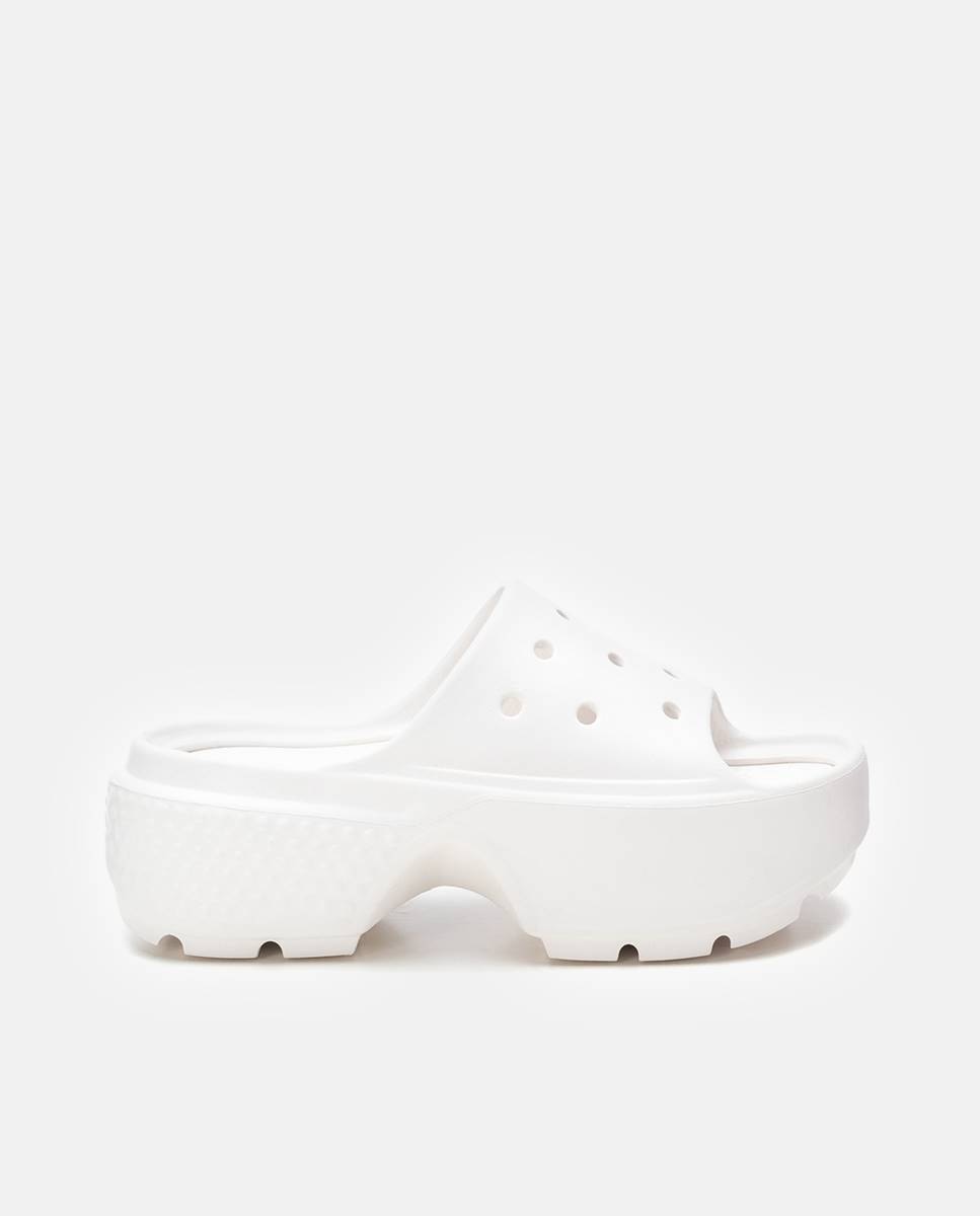 Chinelos de Borracha com Peito Do Pé Largo Branco-1