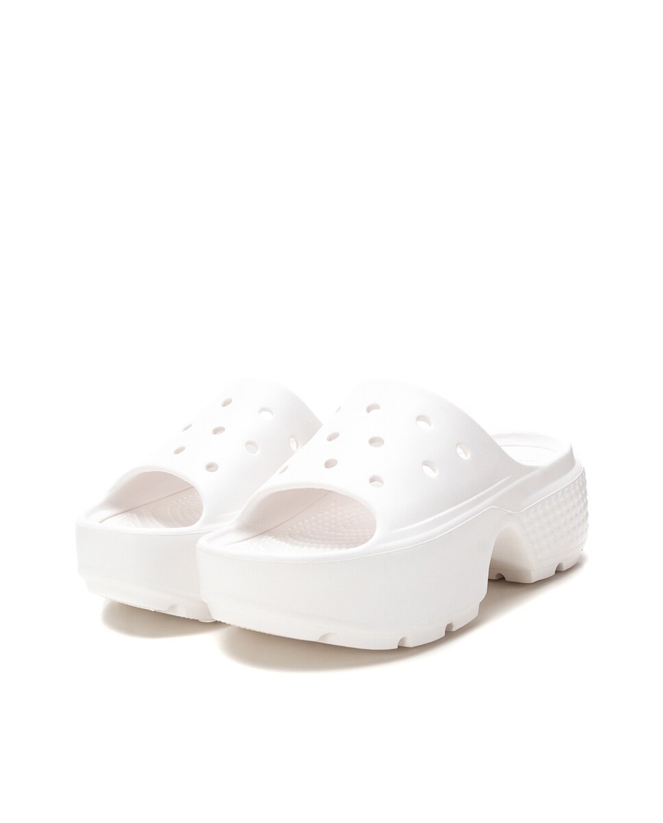 Chinelos de Borracha com Peito Do Pé Largo Branco-5