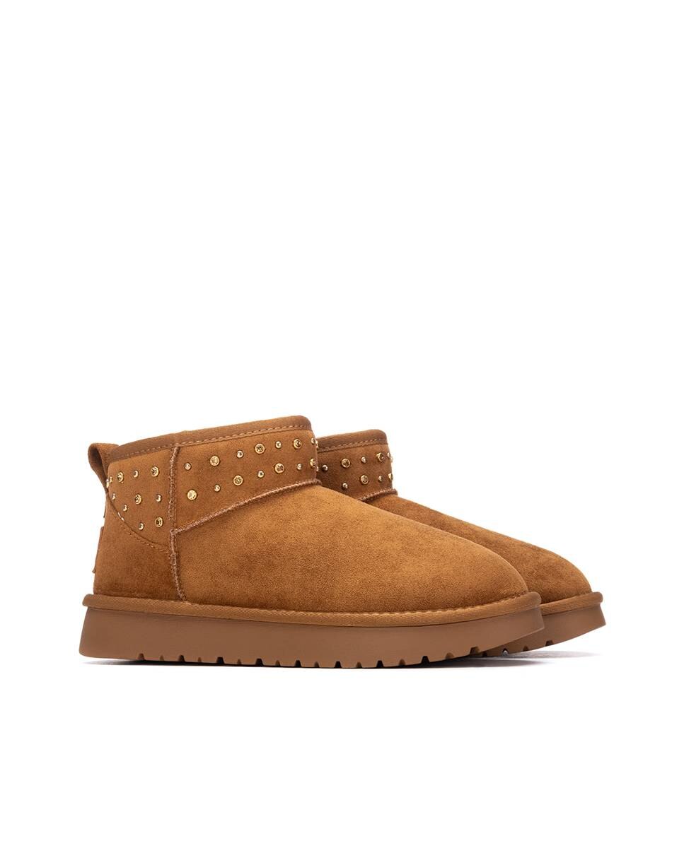 Botins Básicos Estilo Australiana Camel-4