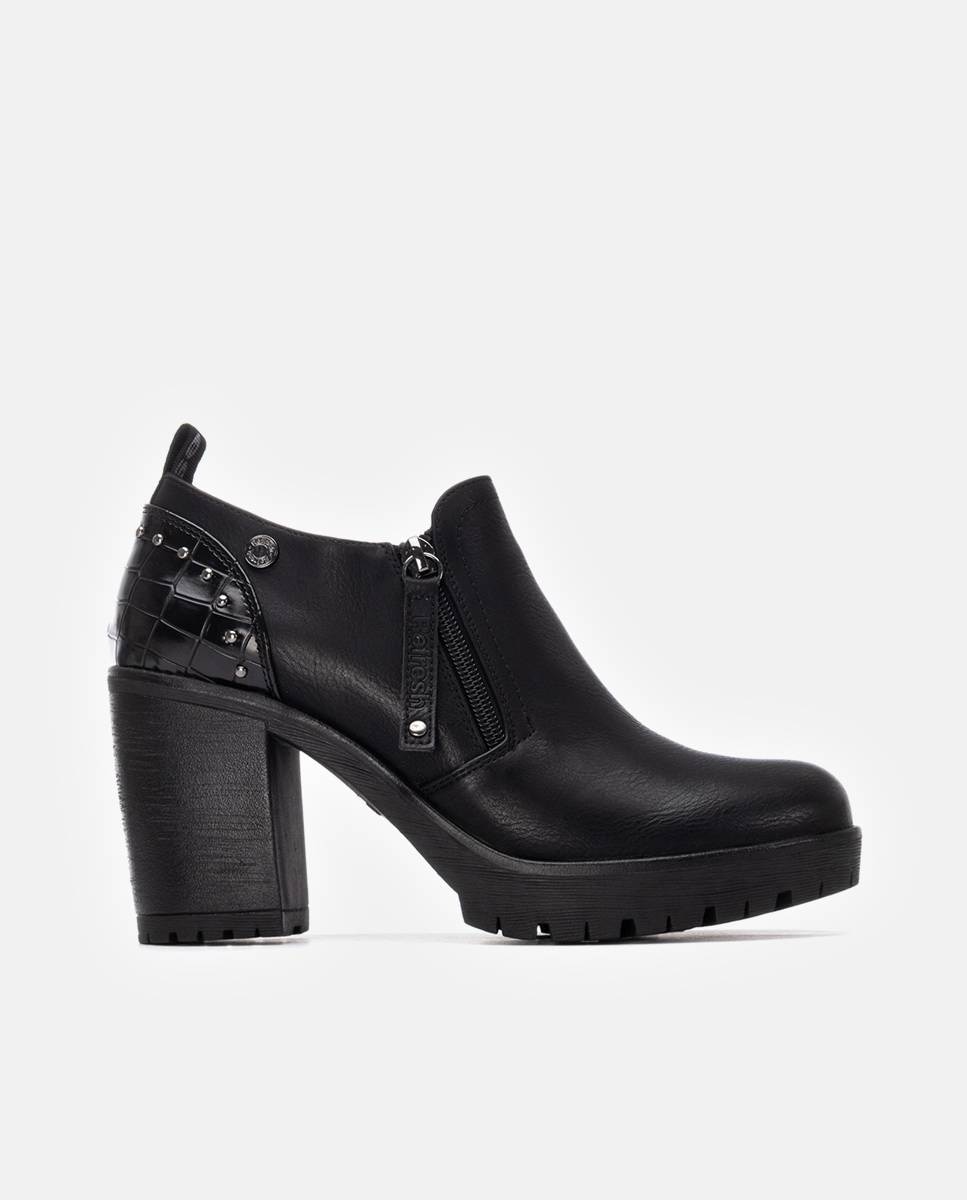 Botins com Fecho Zip Preto-1