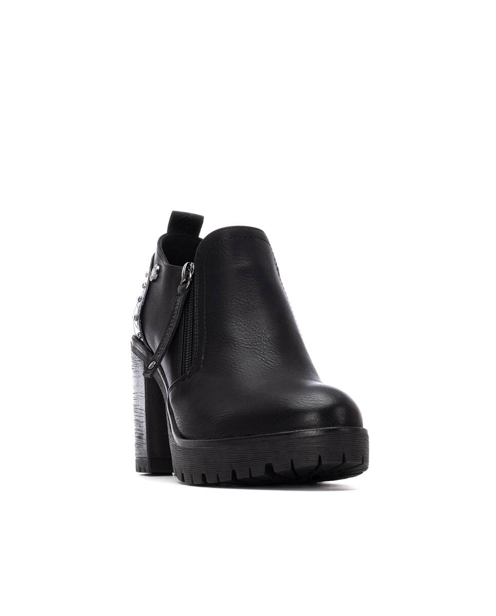 Botins com Fecho Zip Preto-3
