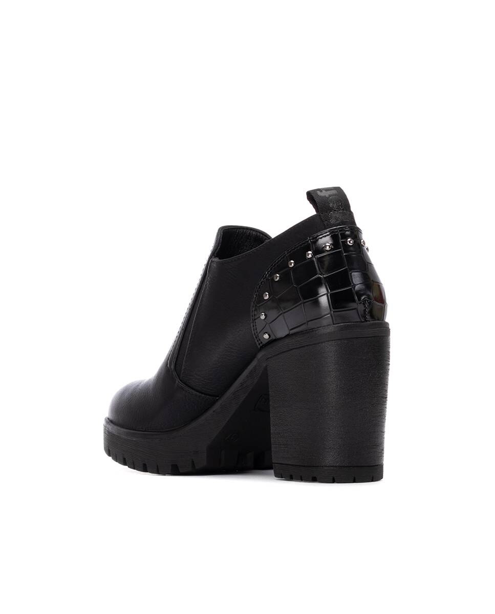 Botins com Fecho Zip Preto-4