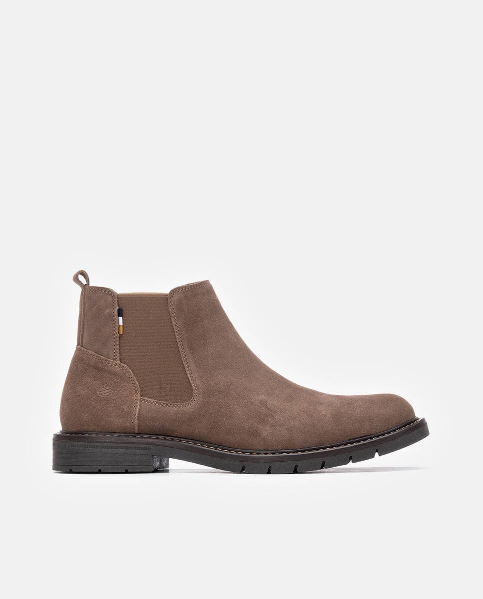 Imagem 0 de Botins de Pele com Elásticos Laterais