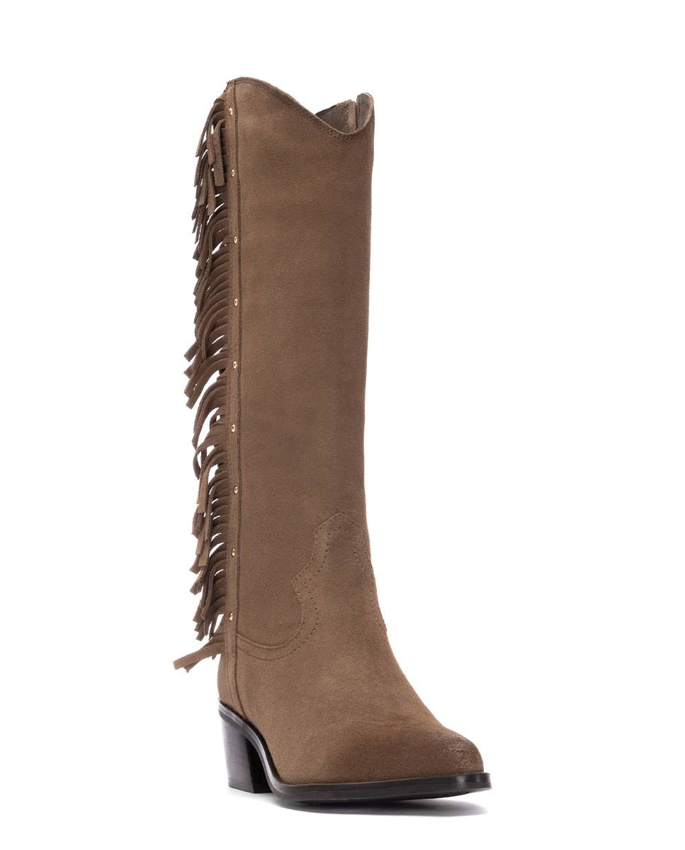 Bota de Pele Castanho-3