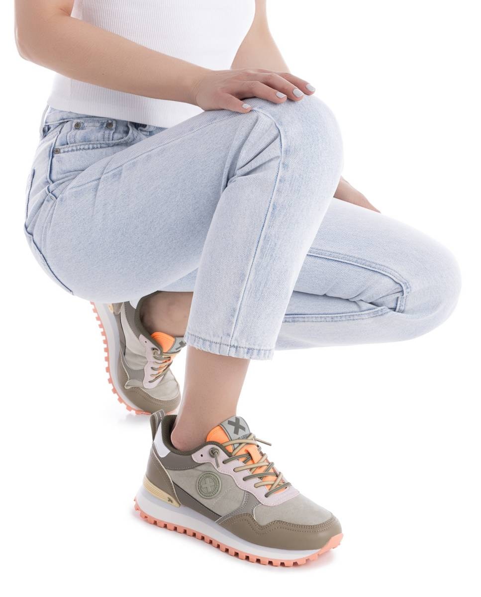 Sapatilhas Desportivas com Atacadores e Sola de Borracha Verde pardo-2