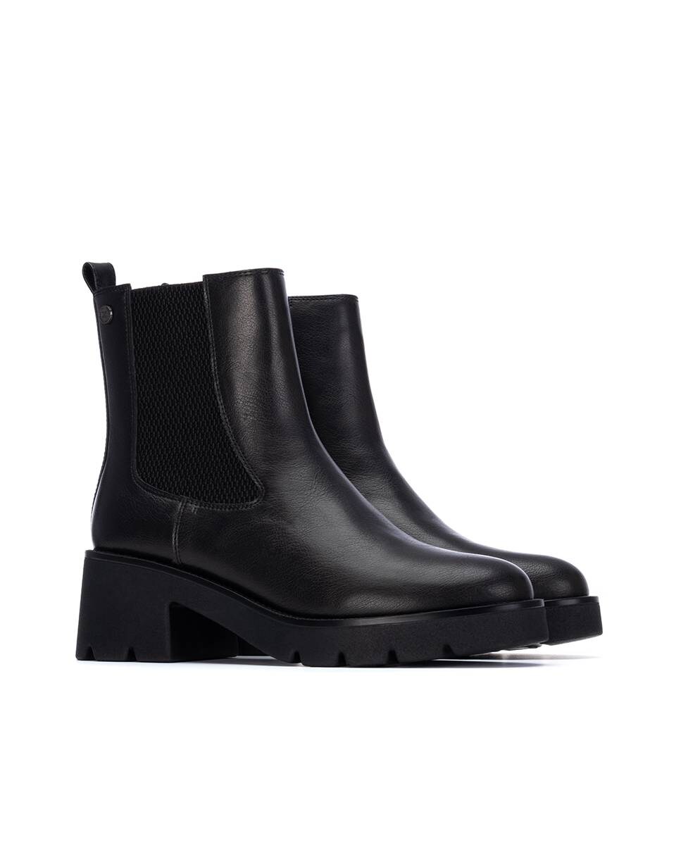 Botins com Elásticos Laterais e Fecho Zip Preto-5