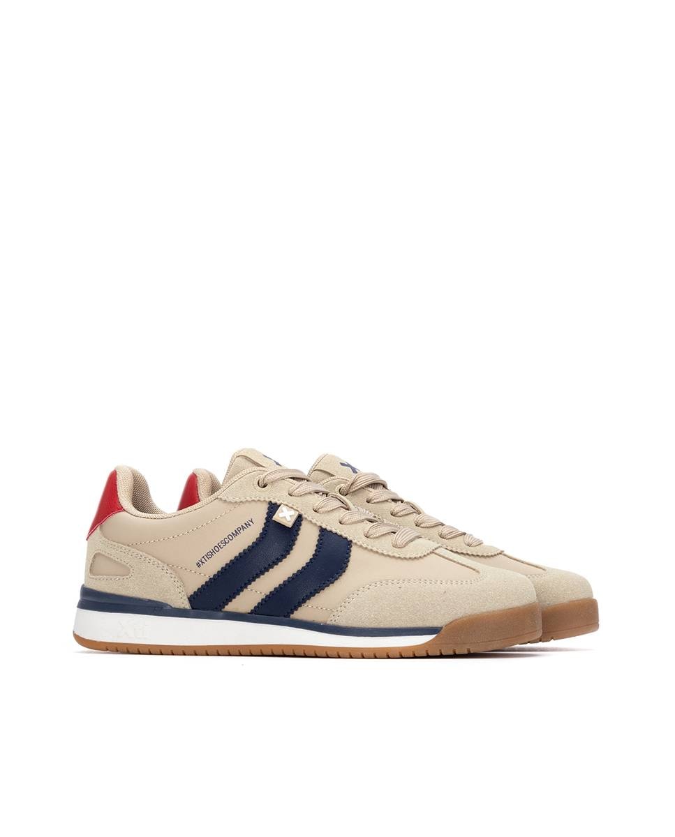 Sapatilhas Desportivas com Atacadores Bege-5